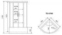 Душевая кабина Timo Eco 80x80 TE-0780 схема 12