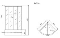 Душевая кабина Timo Lux 90x90 T-7790 с гидромассажем схема 13