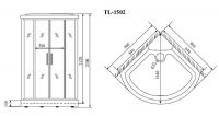 Душевая кабина Timo Lux 90x90 TL-1502 с гидромассажем схема 6