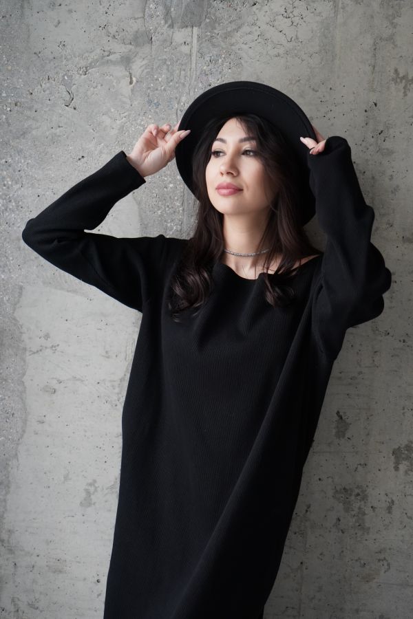 Платье Nebbia бесшовное черное