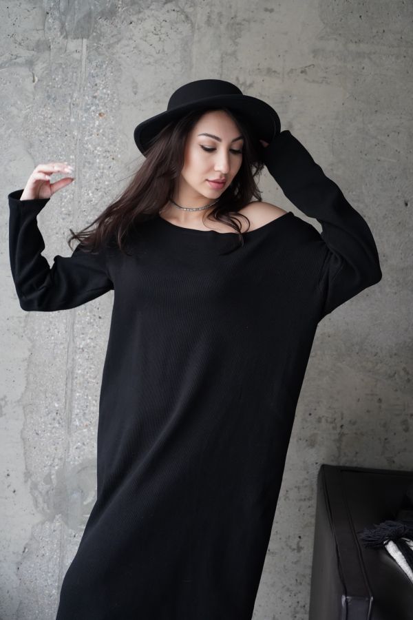 Платье Nebbia бесшовное черное