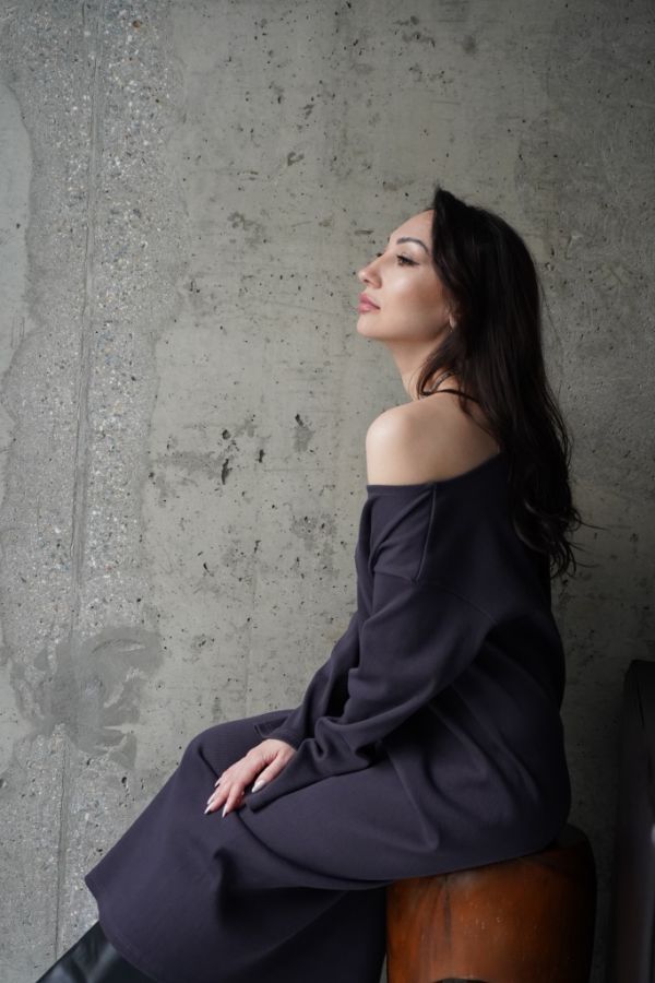 Платье Nebbia бесшовное графит