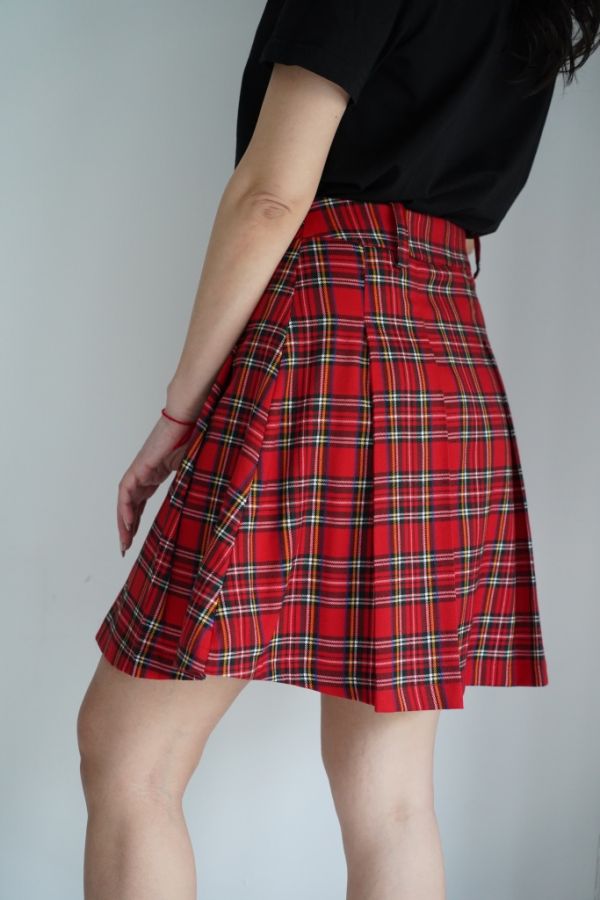 Юбка  в красную клетку
