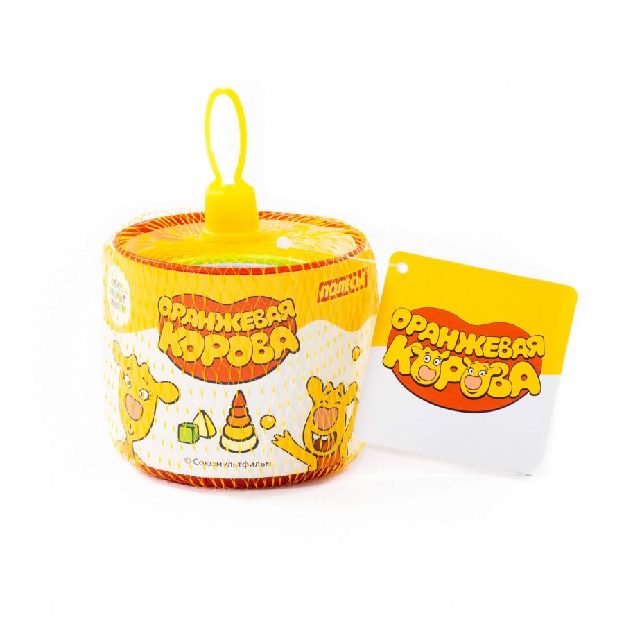 Занимательная пирамидка "Оранжевая корова" (7 элементов) (в сеточке)