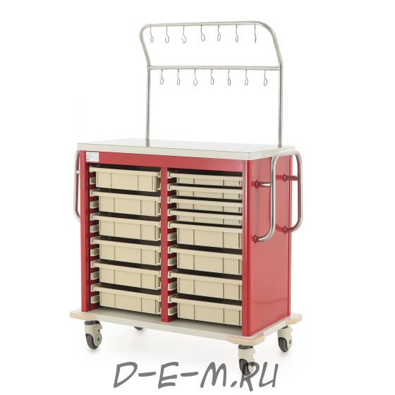 Столик реанимационный, анестезиологический ИТТ006Х (ТМ-013АН-00), тележка медицинская