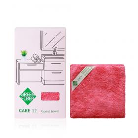 Полотенце гостевое Green Fiber CARE 12, коралловое Размеры: 33 x 33 см