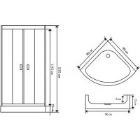 Душевая кабина Cerutti SPA Viva 90х90 91B без гидромассажа схема 7