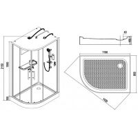 Душевая кабина Esbano ES-L115CR 115x85 R ESKL115CRR без гидромассажа схема 20