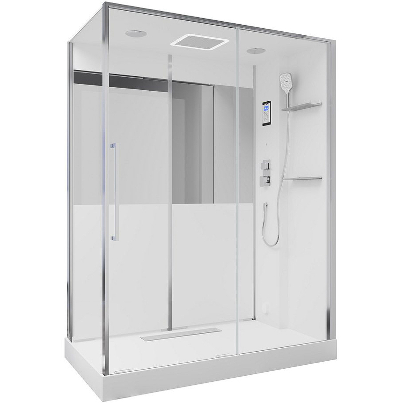 Изображение Душевая кабина Black&White Galaxy G8890 160х85 889000 с паром без гидромассажа