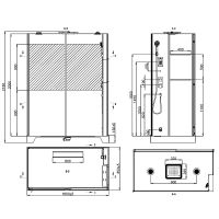 Душевая кабина Black&White Galaxy G8890 160х85 889000 с паром без гидромассажа схема 9