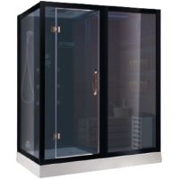 Душевая кабина Cerutti SPA 180х110 ALBANO Nero CT8348 с баней с гидромассажем схема 1