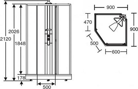 Душевая кабина 90x90 IDO Showerama 8-5 4985012909 схема 11