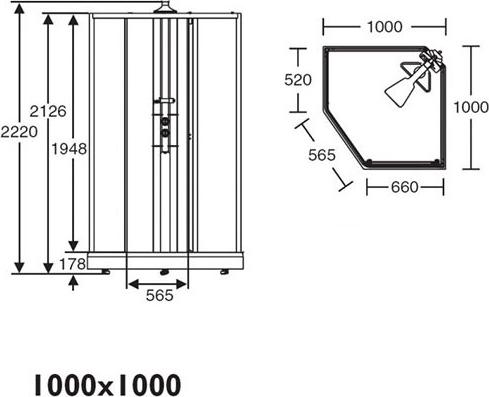 Душевая кабина 100x100 Ido Showerama 8-5 4985123010 схема 12