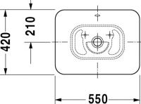 Раковина Duravit Bacino 0334520000 схема 2