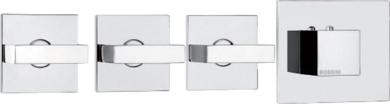 Изображение Термостат Bossini Rectangular 3 Outlets LP Z033205 для ванны с душем хром