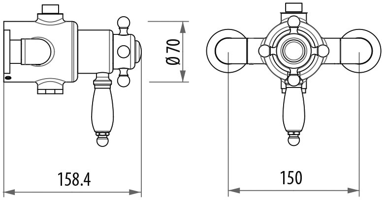 Термостатический смеситель для душа TSRE940V0br Termostatici GATTONI ФОТО