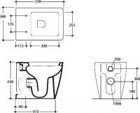 Приставной унитаз Kerasan Ego 321601 схема 7