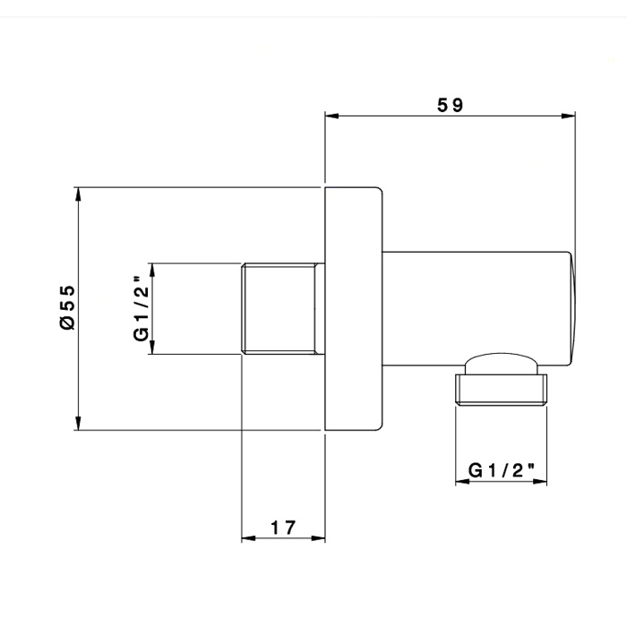 Nicolazzi Doccia 5527BZ Подключение для душевого шланга схема 2