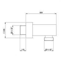 Nicolazzi Doccia 5691CR Подключение для душевого шланга схема 2