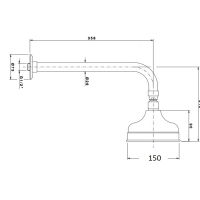 Nicolazzi Doccia 5701BZ15 Верхний душ _ 150 мм схема 2