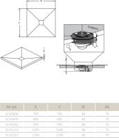 Душевой трап с решёткой Radaway RadaDrain 5CK0909/5K01 89х89 см, хром схема 4