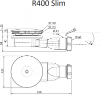 Сифон для душевого поддона Radaway № R400 схема 2