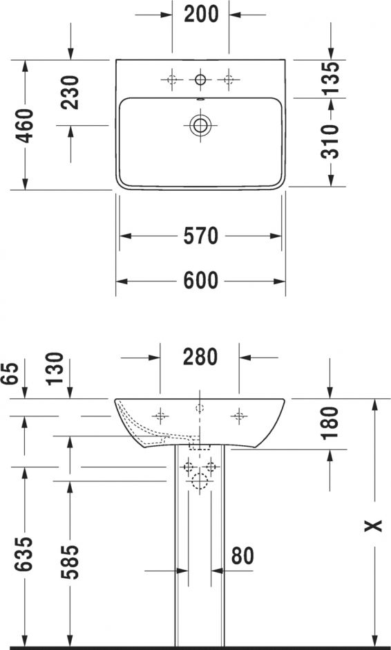 Пьедестал для раковины Duravit ME by Starck 0858390000 ФОТО