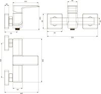 Смеситель для душа Omnires Parma PM7440 схема 2