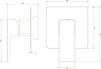 Смеситель для душа Omnires Parma PM7445 схема 2