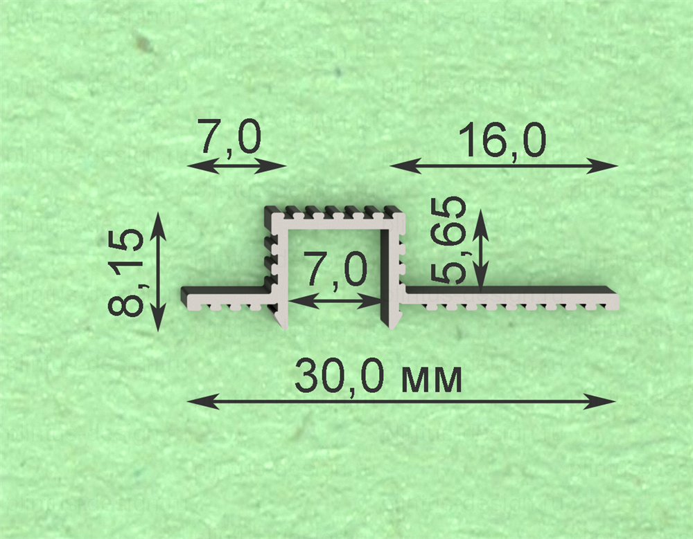 Теневая рейка Pro Design 615 чёрная