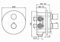 Смеситель Zucchetti Isystick для душа ZD1800 схема 1