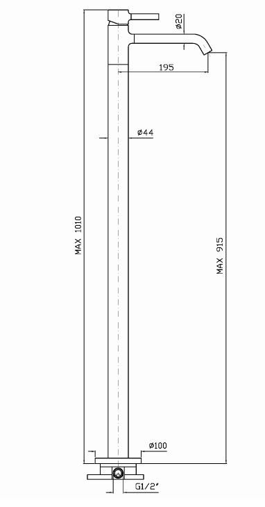 Смеситель Zucchetti Pan для раковины ZP6251 схема 1