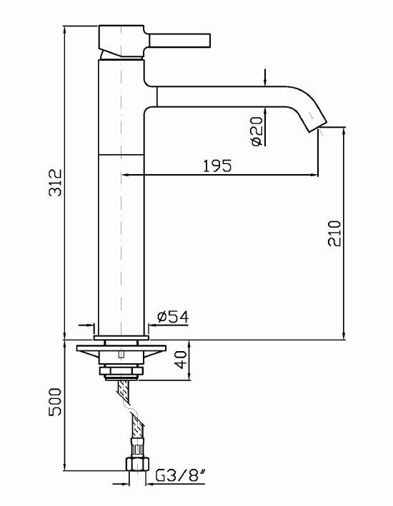 Смеситель Zucchetti PAN для кухни ZP6259 схема 1