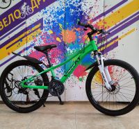 Велосипед алюминиевый 24" Vokat NEXT спицы зелёный низкая рама детски