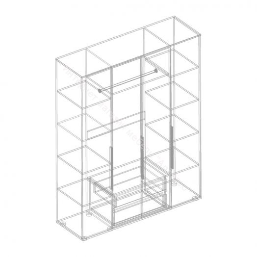 Шкаф 4-ств. для одежды "Лео 2" 1600