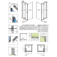 Душевое ограждение Radaway Nes 8 KDJ B со складной дверью 90 х 100 см схема 2