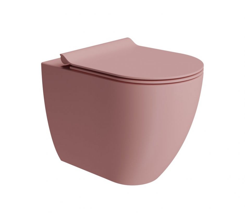 Изображение Приставной унитаз GSI Pura 889024 55х36 розовый