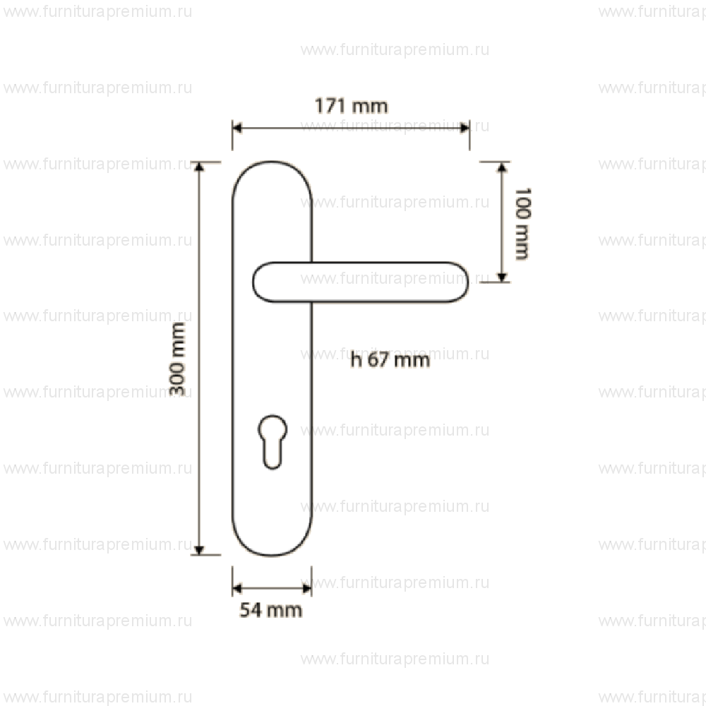 Ручка на планке Linea Cali Ibis 719 PL