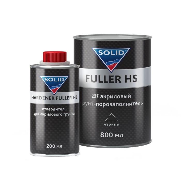 Solid PROF FULLER HS BLACK грунт-наполнитель 4+1, цвет: черный, 800мл. +200мл., комплект