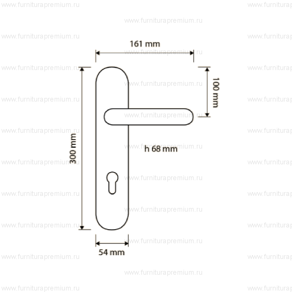 Ручка на планке Linea Cali Spirit 1454 PL