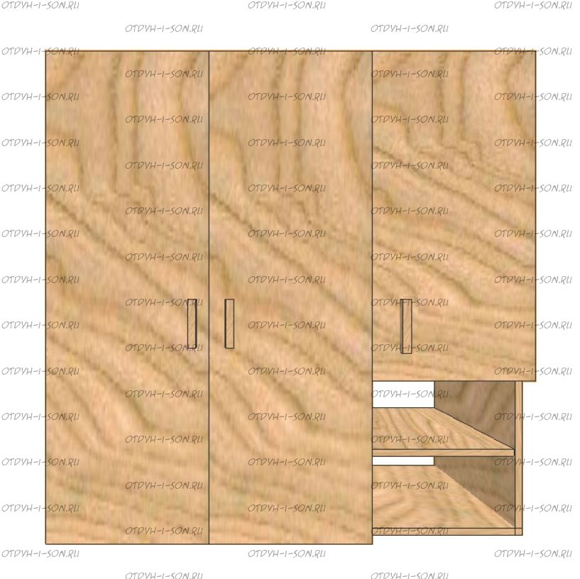 Шкаф навесной трехдверный Рома 2.6 (118х23х120 или любые другие)