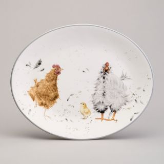 БЛЮДО ОВАЛЬНОЕ LEFARD "FUNNY HENS" 31,5*25,5*3 СМ