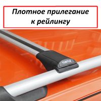 Багажник Turtle Shark серебристый на рейлинги, производство Turtle (Турция)