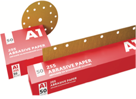 А1 255 Абразив на бумажной основе в полосках без пылеотвода, 70мм. х 420мм., Р180, в упаковке 50шт.
