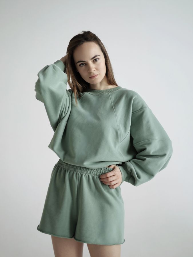 Свитшот геометричный полынь