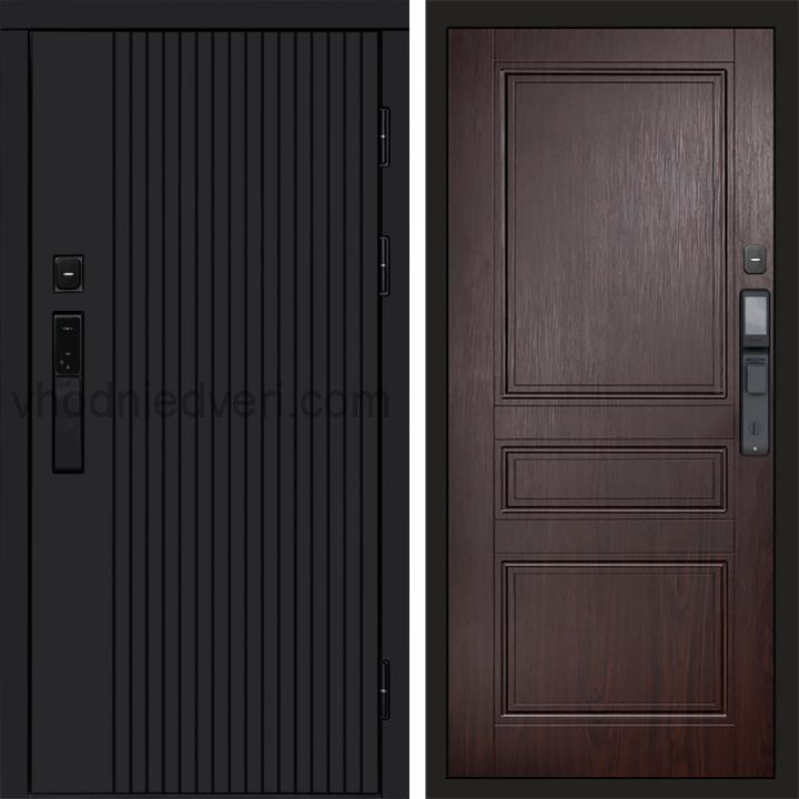 Входная дверь Termo-door ТВИСТ BLACK с электрозамком - Класскика Венге
