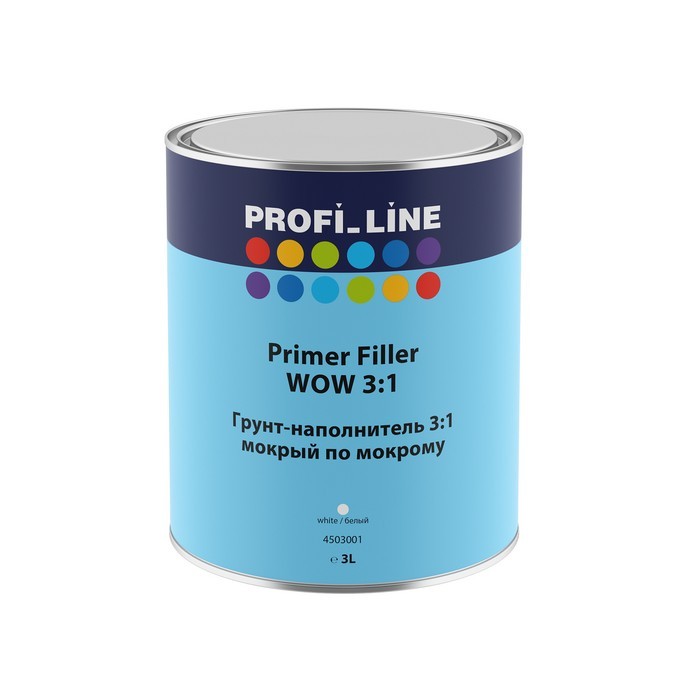 Profi Line Грунт-наполнитель мокрый по мокрому 3:1,белый, объем 3л.