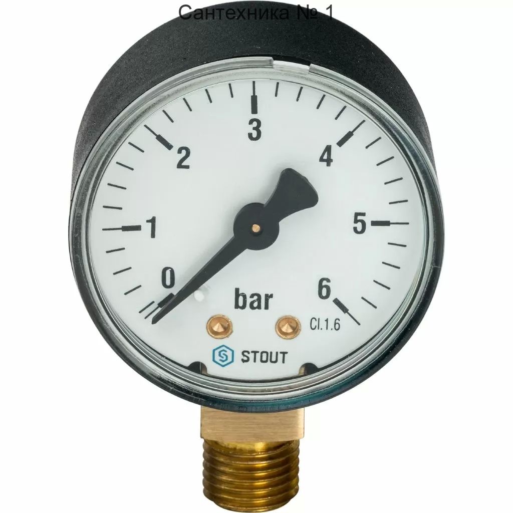 Манометр радиальный Stout (корпус ? 63 мм) SIM-0010-631008