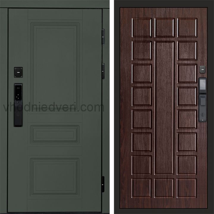 Входная дверь Termo-door ОРЕГОН GREEN с электрозамком - Престиж Венге