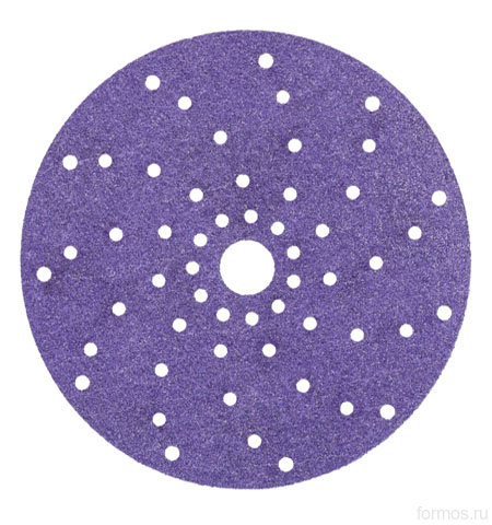 3М Абразивный круг Hookit Purple+ 3М737U на липучке D=150мм. с мультипылеотводом, Р180, в упаковке 50шт.